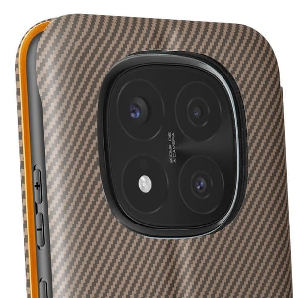 Kolfodral för Redmi Note 14 Pro och 14 Pro Plus med kortfack i brunt