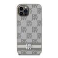 Miniatyrbild 3 av 4: Elegant fodral för iPhone 12 / 12 Pro med rutiga och randiga mönster DKNY Beige