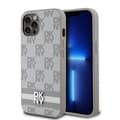 Miniatyrbild 4 av 4: Elegant fodral för iPhone 12 / 12 Pro med rutiga och randiga mönster DKNY Beige