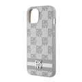 Miniatyrbild 1 av 4: Elegant fodral för iPhone 12 / 12 Pro med rutiga och randiga mönster DKNY Beige