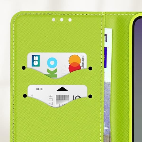 Etui för Xiaomi Redmi 14C Plånbok Läder Saffiano Fancy Mörkblå