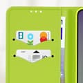 Miniatyrbild 3 av 4: Etui för Xiaomi Redmi 14C Plånbok Läder Saffiano Fancy Mörkblå