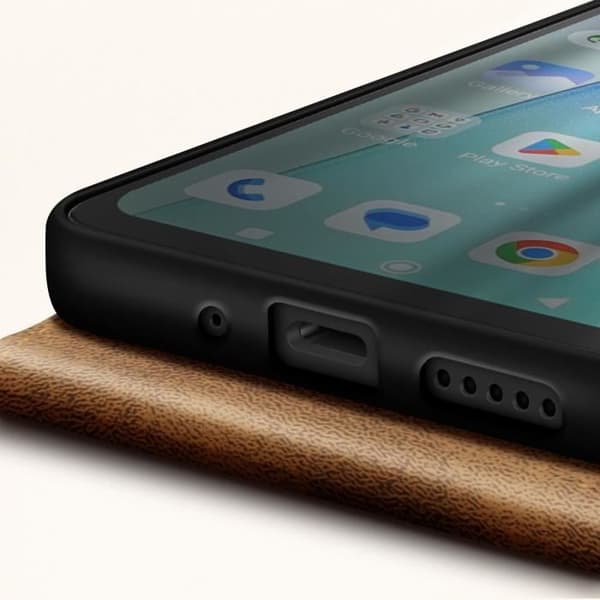 Husklapp Vertikal för Xiaomi Redmi 14C Kortfack Svart