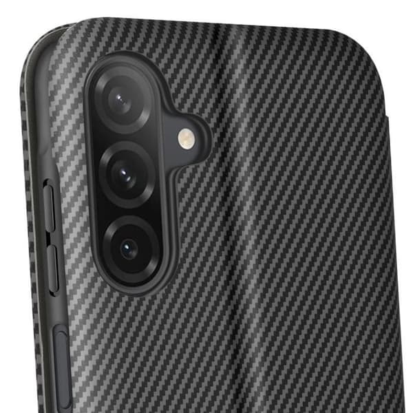 Kolfodral för Samsung Galaxy A26 med RFID-skydd och kortfack, svart