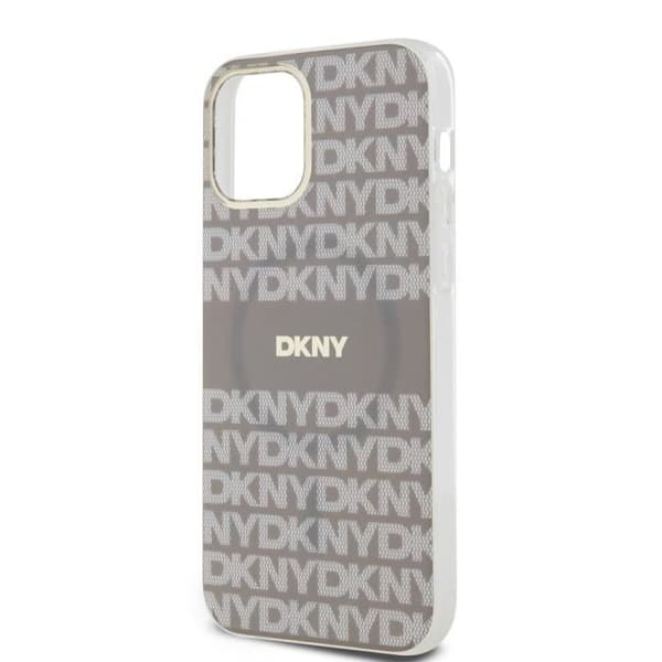 Coque för iPhone 12 / 12 Pro MagSafe i mjukt TPU med DKNY-mönster i beige