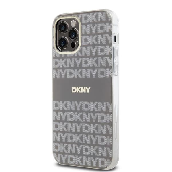 Coque för iPhone 12 / 12 Pro MagSafe i mjukt TPU med DKNY-mönster i beige