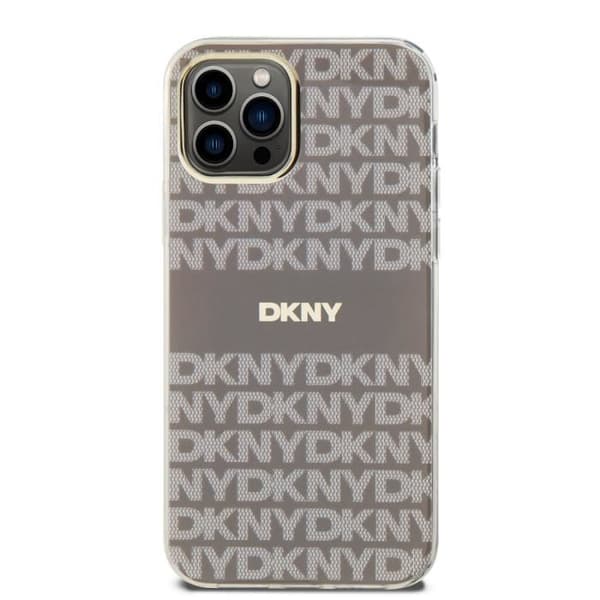 Coque för iPhone 12 / 12 Pro MagSafe i mjukt TPU med DKNY-mönster i beige