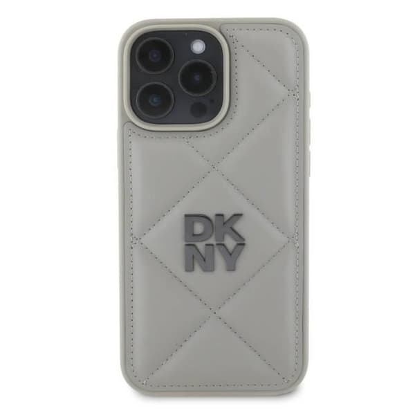 Skyddande fodral för iPhone 16 Pro, vadderat DKNY, Grå