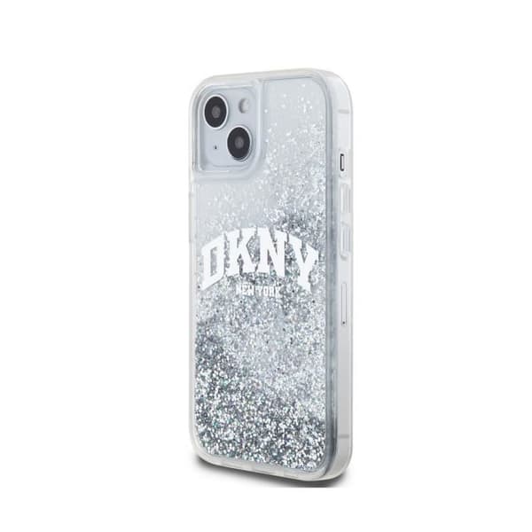 Coque för Apple iPhone 14 Liquid Glitter Arch Flexibel Ultra-Chic DKNY Transparent