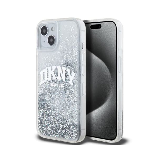 Coque för Apple iPhone 14 Liquid Glitter Arch Flexibel Ultra-Chic DKNY Transparent