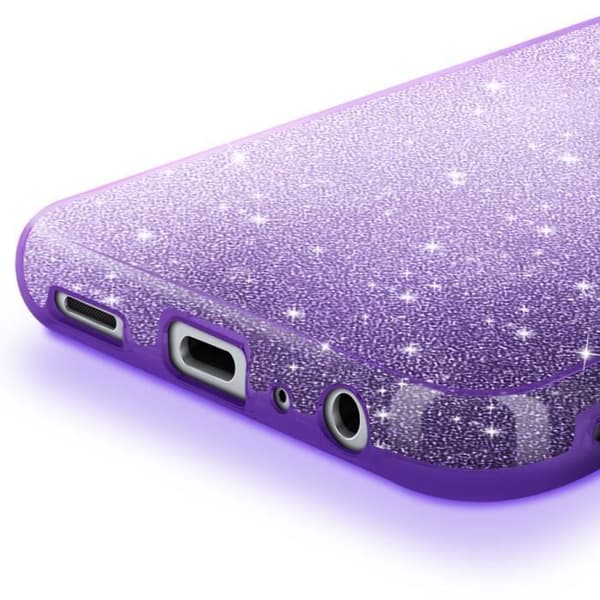 Glittrande Stötabsorberande Plånbok för Samsung Galaxy A25 Lila