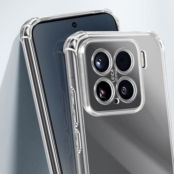 Skydd för Xiaomi 15 Pro Stöttålig Flexibel Förstärkta Hörn Transparent
