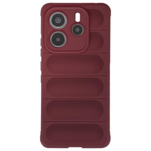 Siliconhölje för Xiaomi Redmi Note 14 5G Stöttåligt Mönster Texturerad 3D Bordeaux