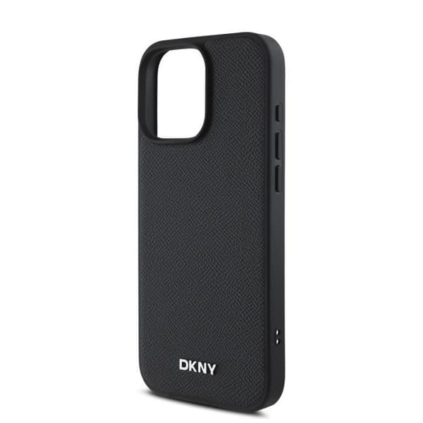 Fodral för iPhone 16 Pro Max MagSafe Elegant med DKNY Metalldetalj Svart