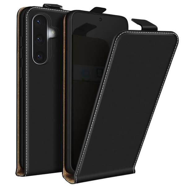 Hus för vertikalt lock för Samsung Galaxy A36 med kortfack i svart