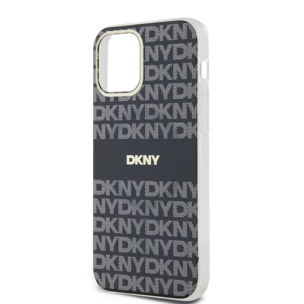 Skyddsväska för iPhone 12 / 12 Pro MagSafe i mjuk TPU med DKNY-mönster i svart