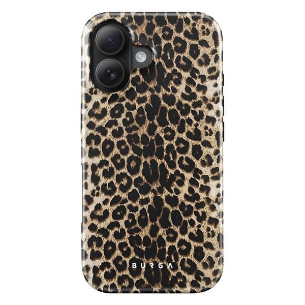 Skydd för iPhone 16 Plus Stötsäker Leopard Elegant Med Upphöjda Kanter