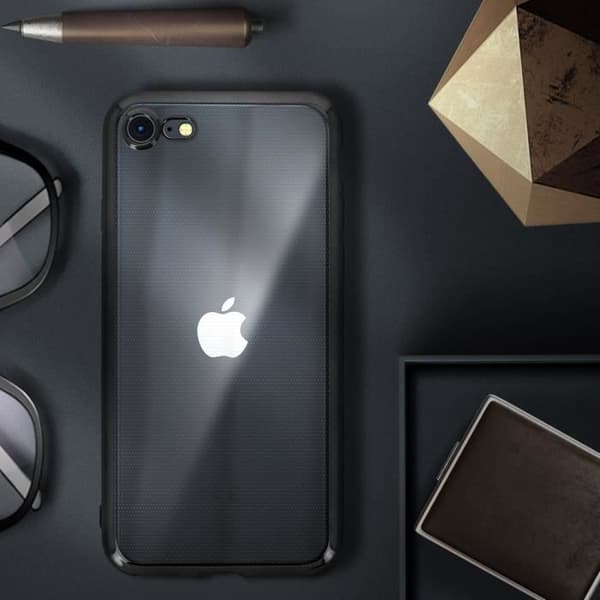 Skyddsfodral - Akashi - iPhone SE 2020/8/7 - Flexibelt - Transparent baksida - Kromad yta