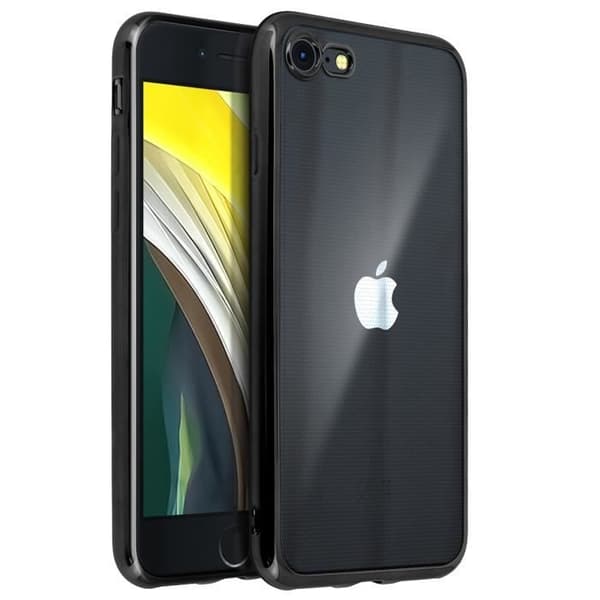 Skyddsfodral - Akashi - iPhone SE 2020/8/7 - Flexibelt - Transparent baksida - Kromad yta