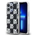 Miniatyrbild 1 av 6: iPhone 15 Pro Fodral - DKNY IML Rutigt Mono Mönster (DKHCP15LHDLCEK) - Svart