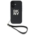 Miniatyrbild 3 av 6: Coque pour iPhone 16 - DKNY Hardcase Wrist Strap Stock Logo (DKHCP16SPBSBSWSK) - Svart