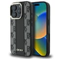 Miniatyrbild 1 av 6: IPhone 16 Pro-fodral - DKNY läder hårdskal rutmönster Magsafe (DKHMP16LPCPVSLK) - Noir
