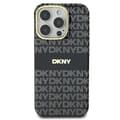 Miniatyrbild 3 av 6: Fodral för iPhone 16 Pro Max - DKNY Hårdskal Återkommande Texturmönster med Rand (DKHMP16XHRHSEK) - Svart
