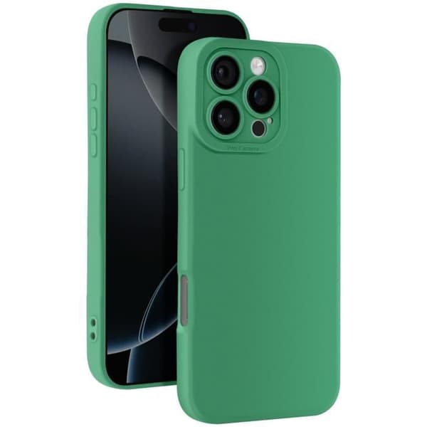 Silicone-skal för iPhone 16 Pro Max Smooth med skyddad kamerablock Grön
