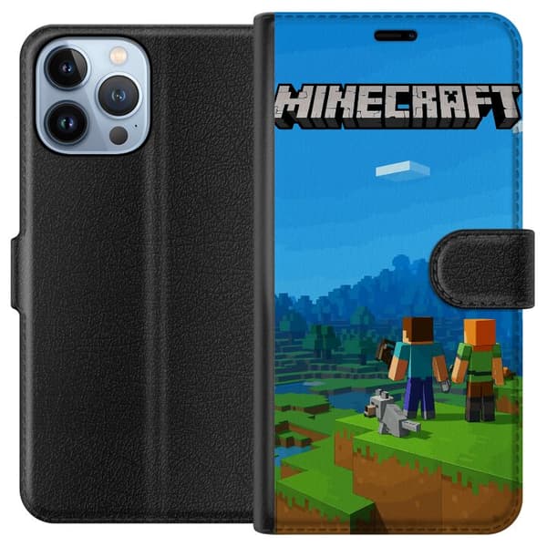 Apple iPhone 13 Pro Max Plånboksfodral Minecraft Key Art
