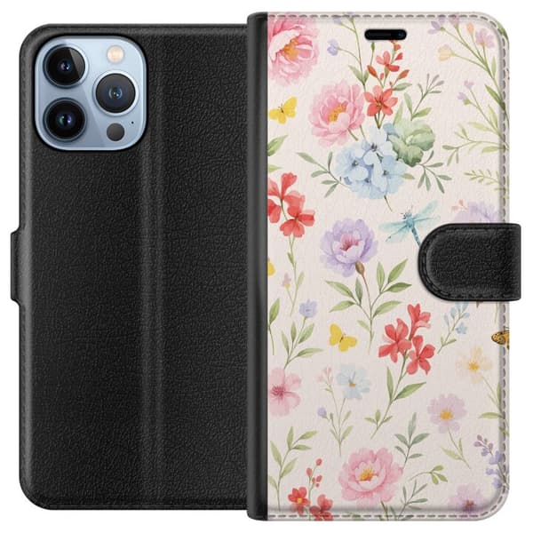Apple iPhone 13 Pro Max Tegnebogsetui Blomster