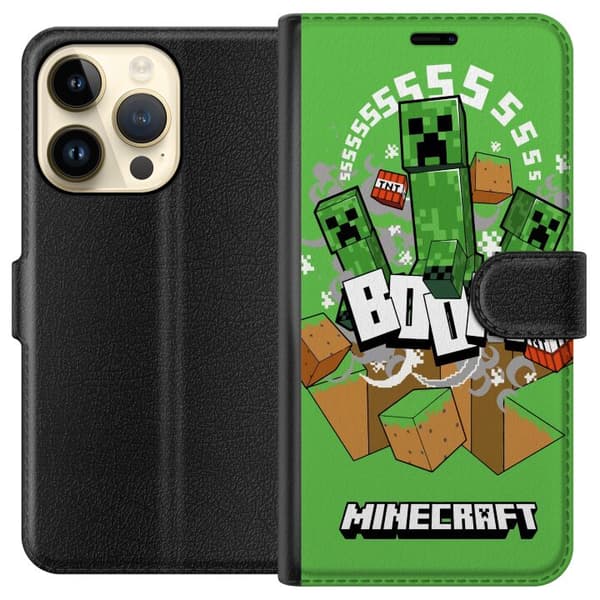 Apple iPhone 14 Pro Tegnebogsetui Minecraft Boom