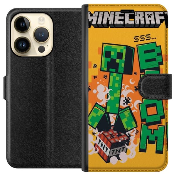 Apple iPhone 14 Pro Tegnebogsetui Minecraft Boom