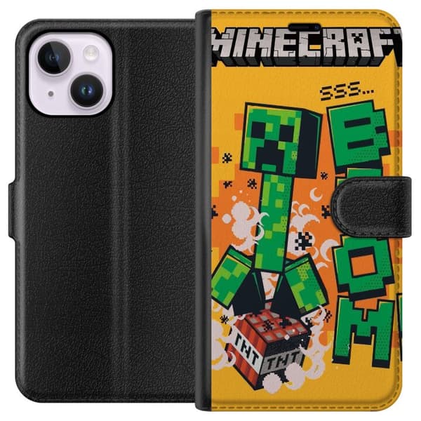 Apple iPhone 14 Plus Tegnebogsetui Minecraft Boom