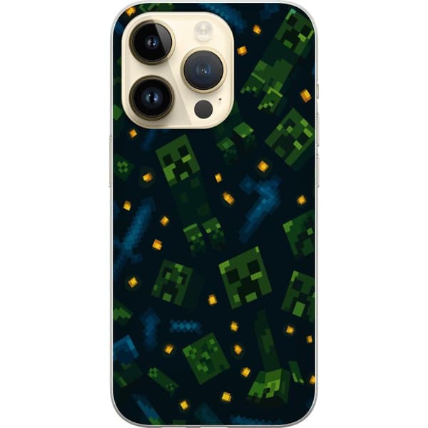 Apple iPhone 15 Pro Gjennomsiktig deksel Minecraft Dungeons Mob