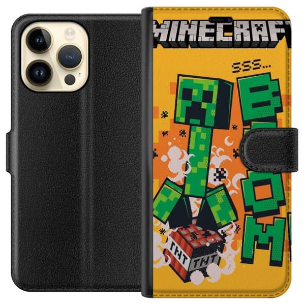 Apple iPhone 14 Pro Max Lommeboketui Minecraft Boom