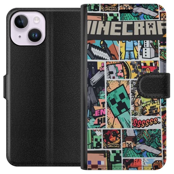 Apple iPhone 15 Lompakkokotelo Minecraft Taide