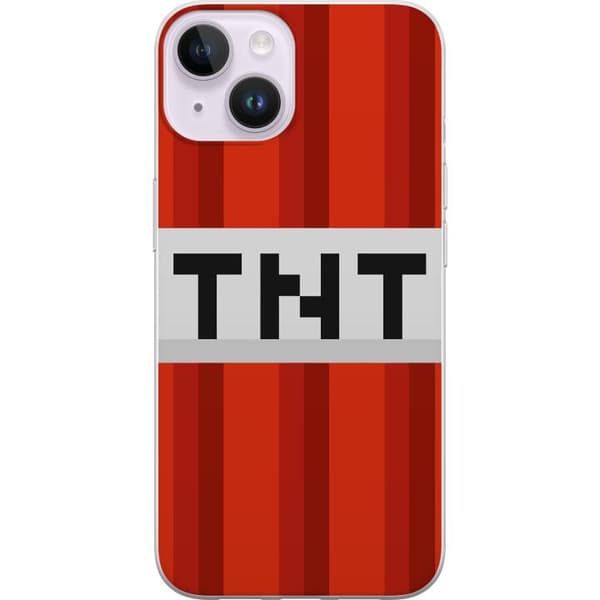 Apple iPhone 15 Plus Genomskinligt Skal Minecraft TNT