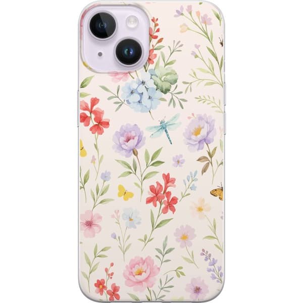 Apple iPhone 15 Plus Gennemsigtig cover Blomster