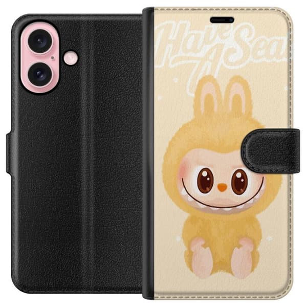 Apple iPhone 16 Plånboksfodral Pop mart labubu