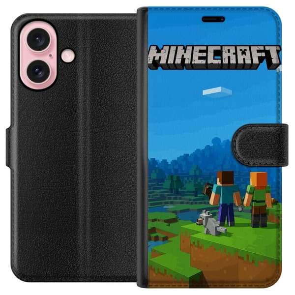 Apple iPhone 16 Lompakkokotelo Minecraft Key Art