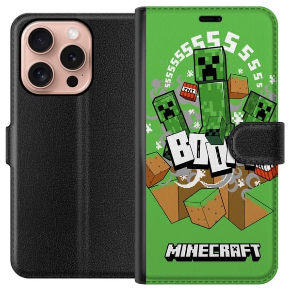 Apple iPhone 16 Pro Tegnebogsetui Minecraft Boom