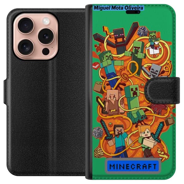 Apple iPhone 16 Pro Plånboksfodral Minecraft