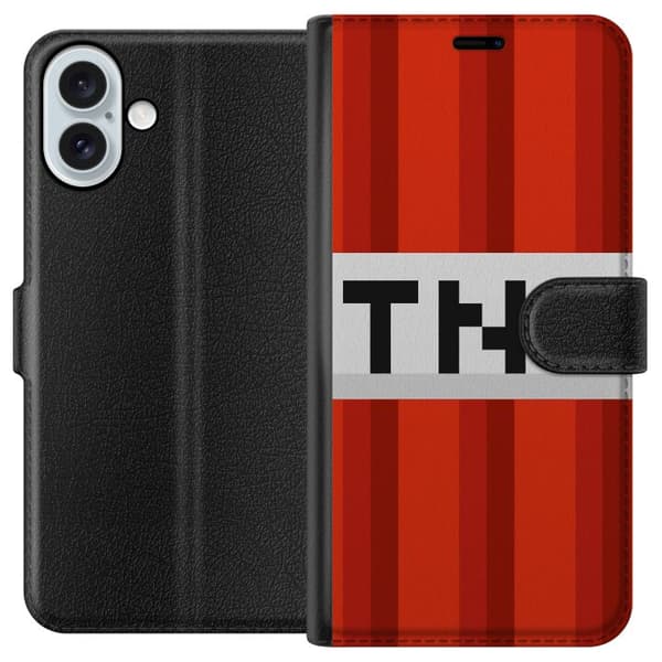 Apple iPhone 16 Plus Lompakkokotelo Minecraft TNT