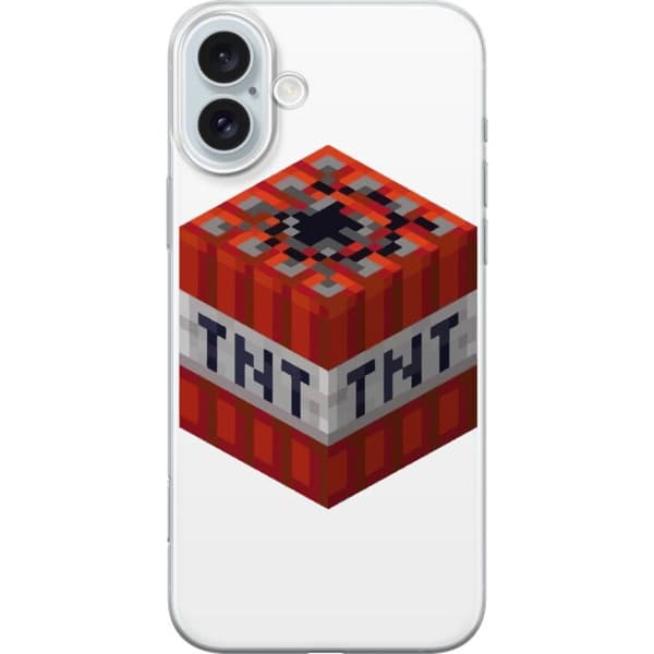 Apple iPhone 16 Plus Genomskinligt Skal Minecraft TNT