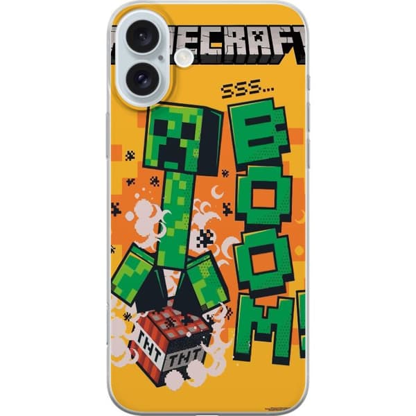 Apple iPhone 16 Plus Läpinäkyvä kuori Minecraft Boom