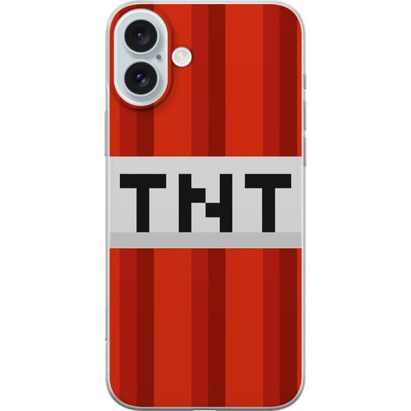 Apple iPhone 16 Plus Gjennomsiktig deksel Minecraft TNT