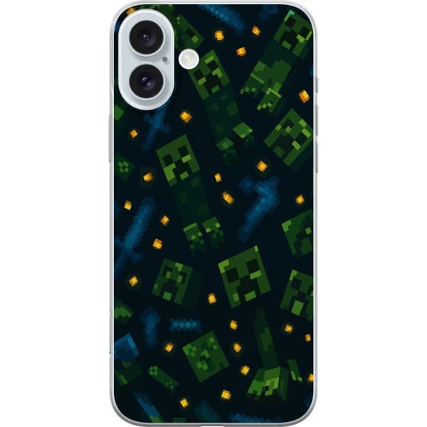 Apple iPhone 16 Plus Gennemsigtig cover Minecraft Dungeons Mob