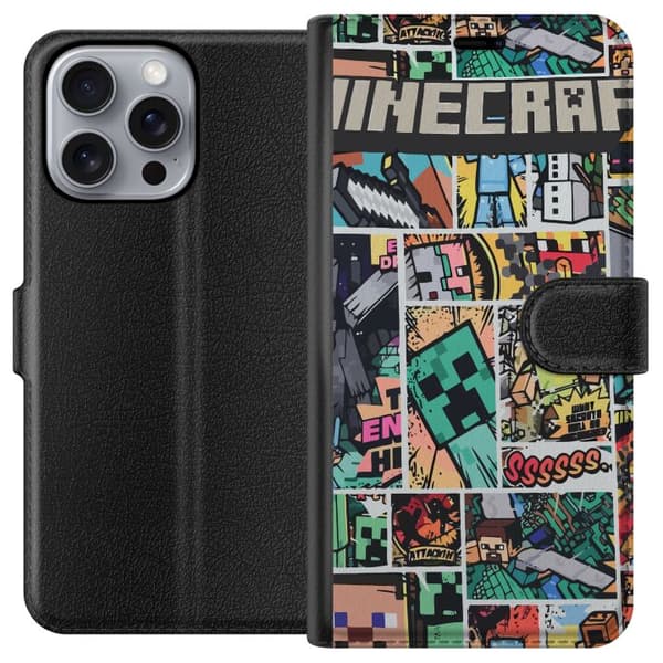 Apple iPhone 16 Pro Max Tegnebogsetui Minecraft Kunst
