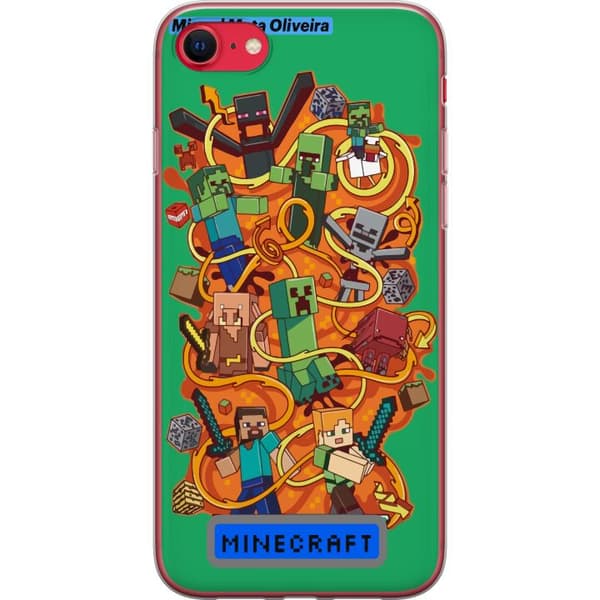 Apple iPhone SE (2020) Läpinäkyvä kuori Minecraft