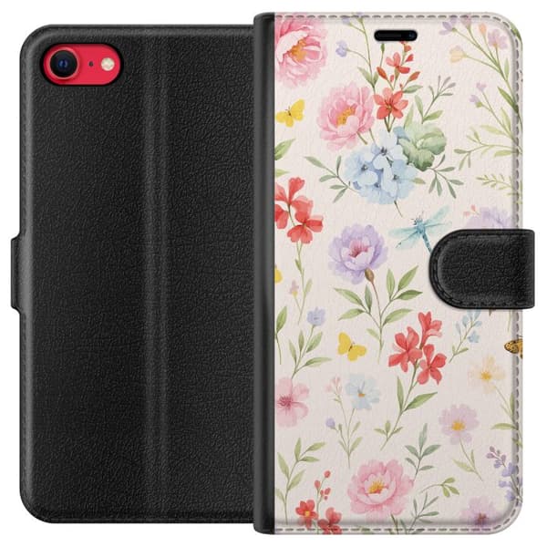 Apple iPhone SE (2020) Tegnebogsetui Blomster